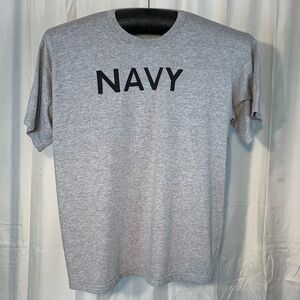 Rothco “NAVY” grey short sleeve tee shirt.